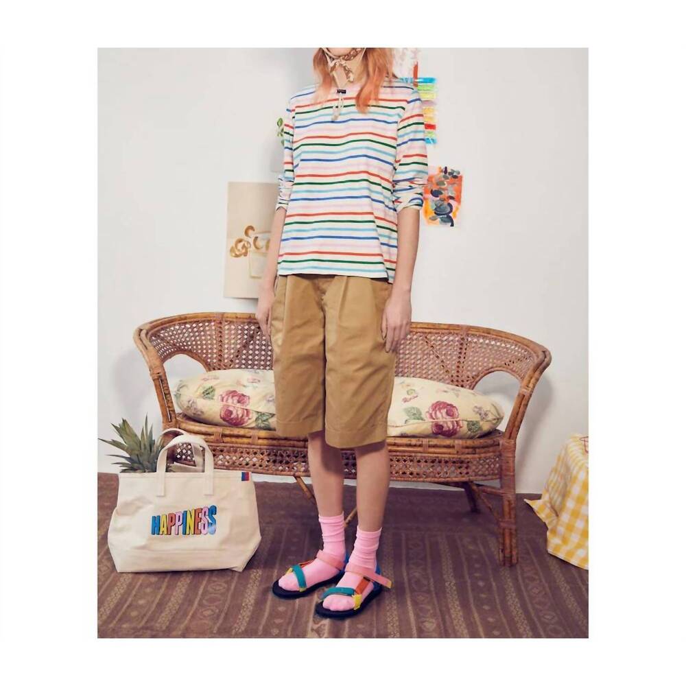 NEW KULE modern long sleeve t-shirt in rainbow